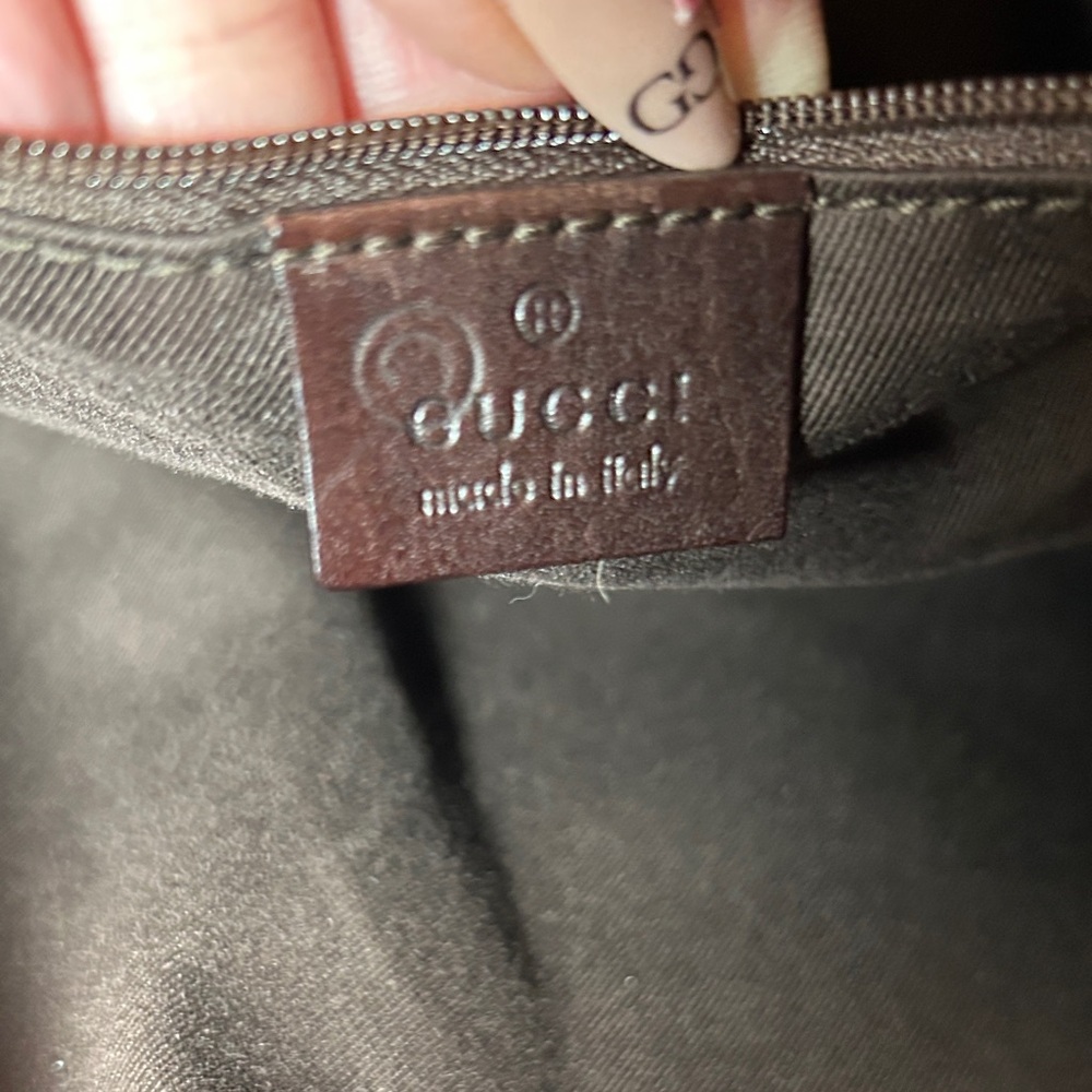213. Gucci Dark Brown GG Hobo Bag - Picture 10 of 13